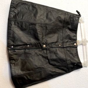 Real cute and real lined, leather, black, mini skirt